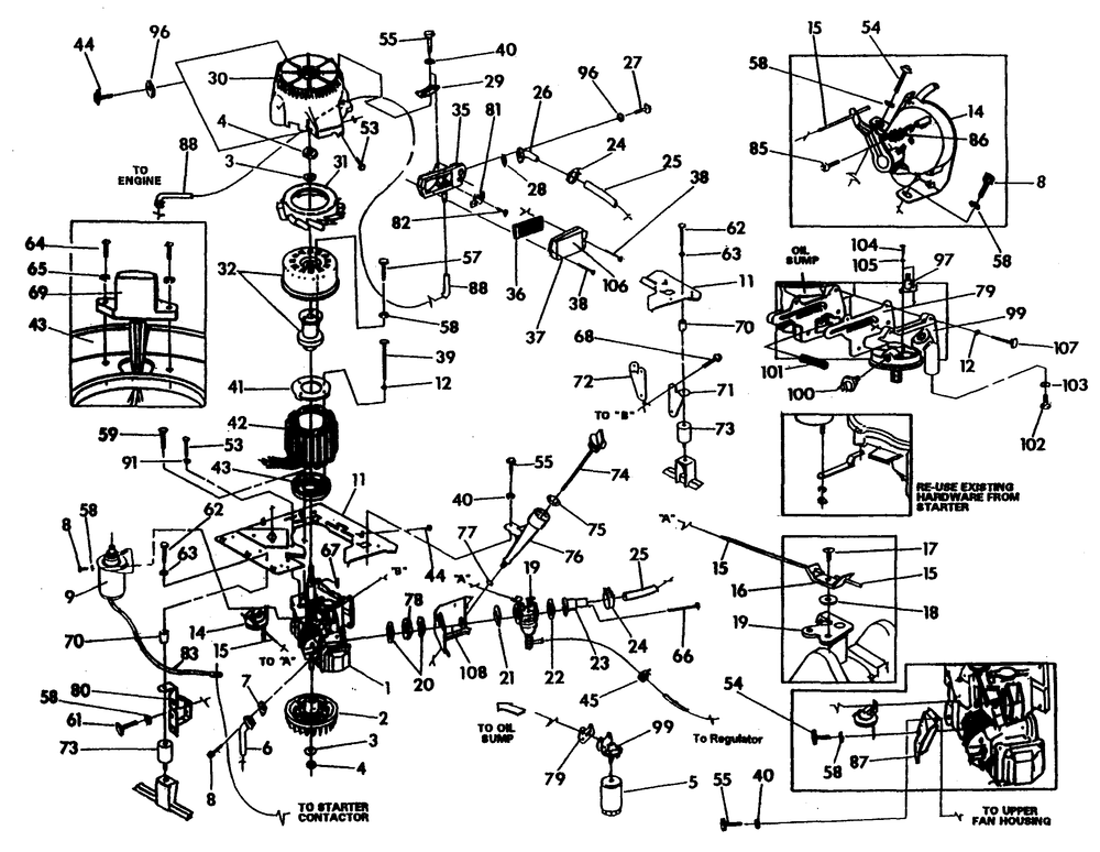 Lp Generator Diagram and Parts List for 0941-0  Generac Generator