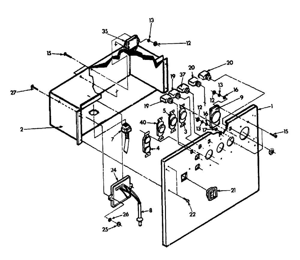 Control Panel And Cover Diagram and Parts List for 4W113D (9163-2)(9163-2) Generac Generator