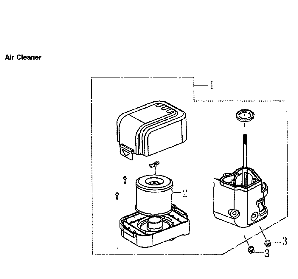 Air Cleaner Diagram and Parts List for 006436-0  Generac Pressure Washer