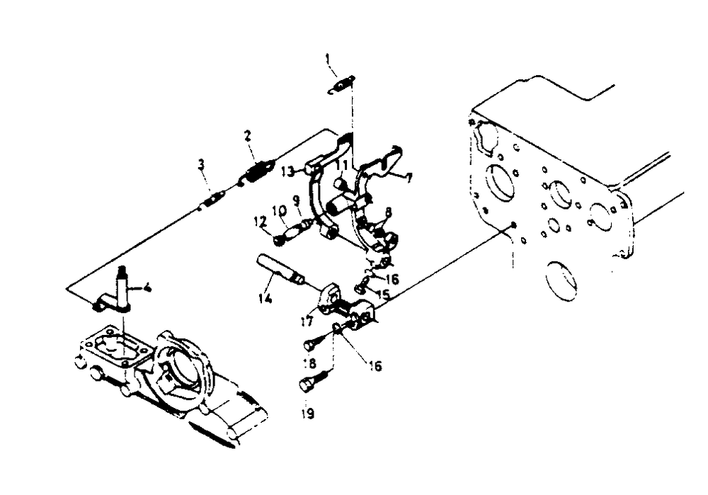 Governor Diagram and Parts List for 1008-B  Generac Welder