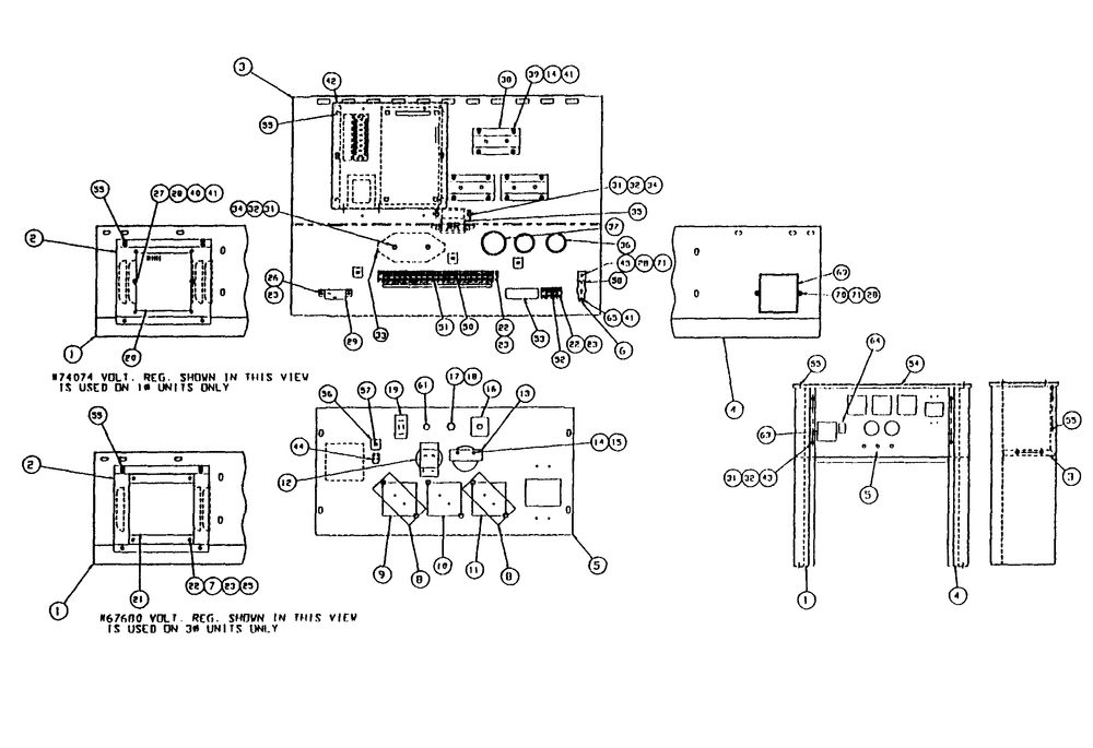 Control Panel Diagram and Parts List for 0590-3  Generac Generator