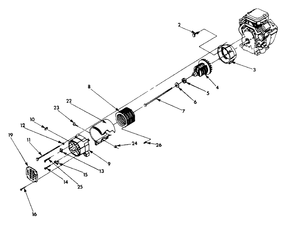 Generator Diagram and Parts List for 1N168A (9862-1)(9862-1) Generac Generator