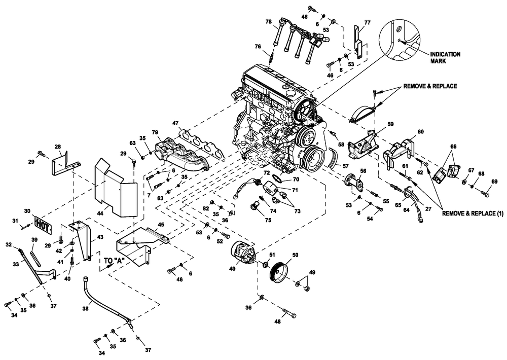 Engine Common Parts 2.4l G2 Turbo 60k 1 Diagram and Parts List for ET06024KNSX (5959464 - 6152116)(2010) Generac Generator
