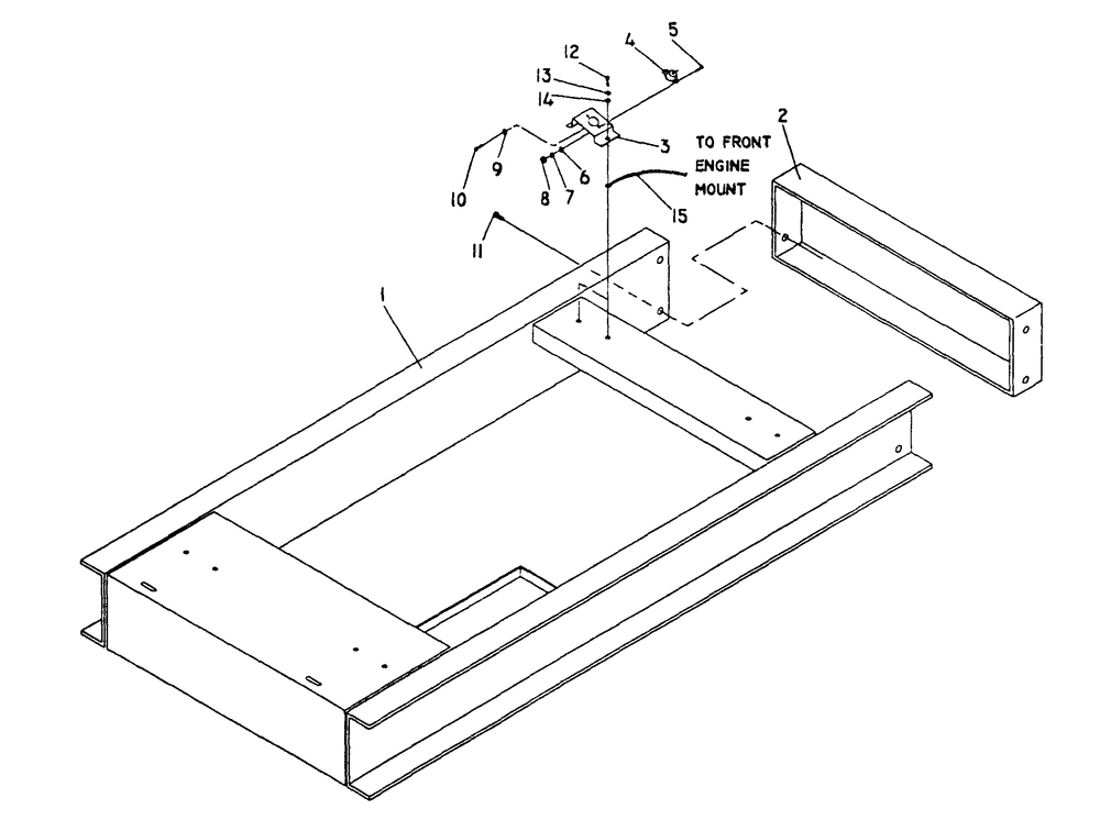 Mounting Base Diagram and Parts List for 0757-1  Generac Generator