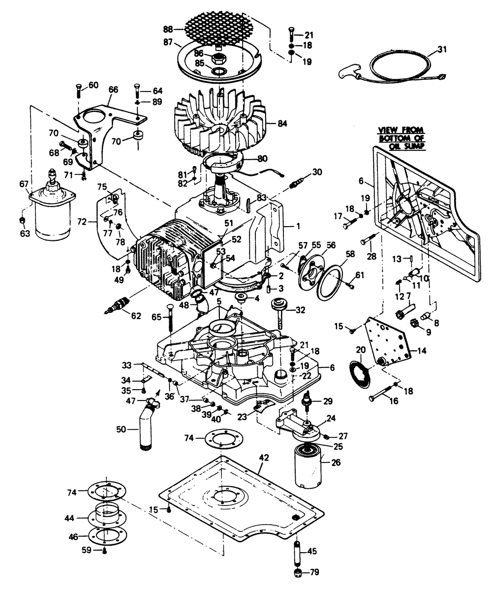Engine Parts Diagram and Parts List for 6245-4  Generac Generator