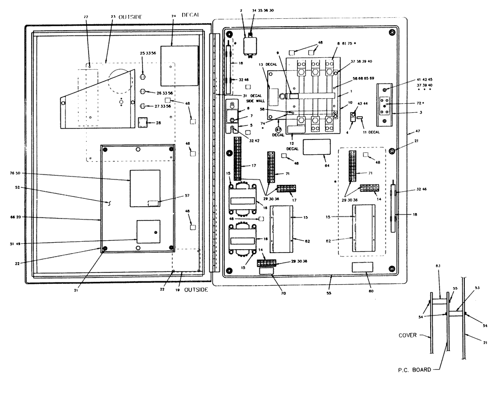 Automatic Transfer Switches Diagram and Parts List for 8931-1  Generac Generator