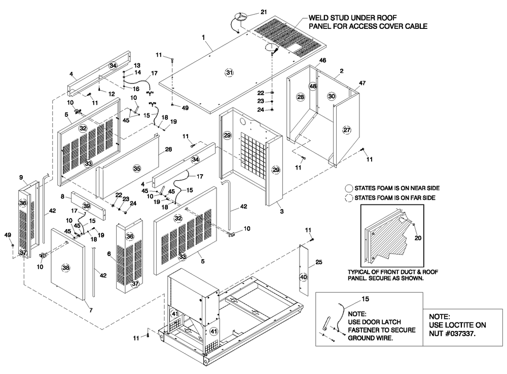 Muffler Diagram and Parts List for 0047230 (3686341)(2014) Generac Generator