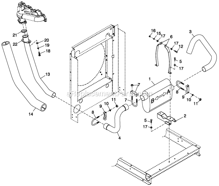 Ev Exhaust System 2.4l Diagram and Parts List for ST02224JNAN (5426719)(2009) Generac Generator
