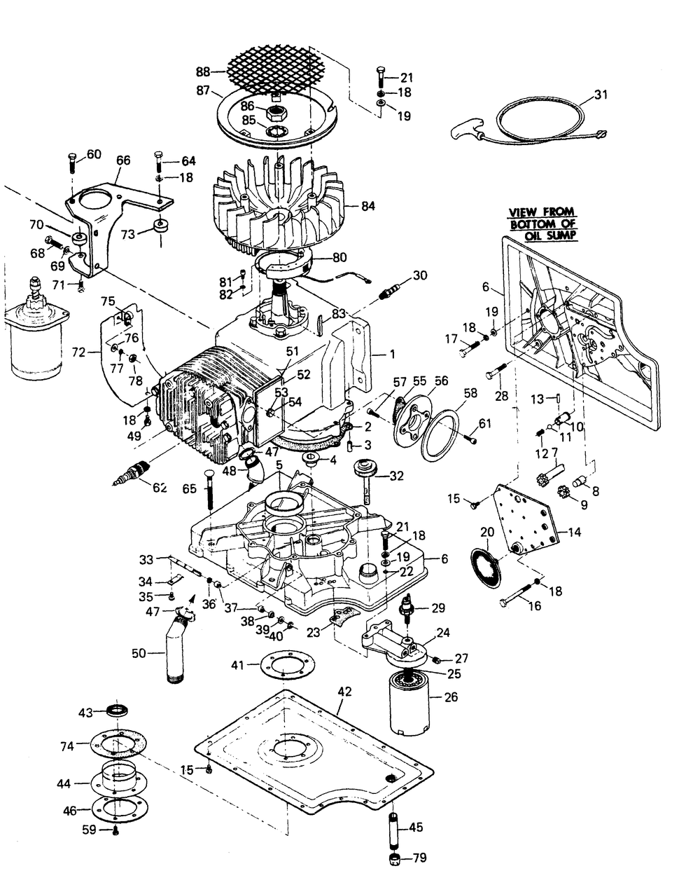 Engine Parts Diagram and Parts List for 6244-2  Generac Generator