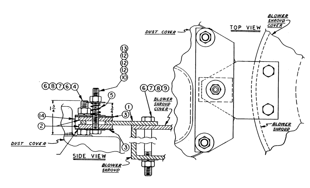 Vibration Dampening Assembly Diagram and Parts List for 6072-0  Generac Generator