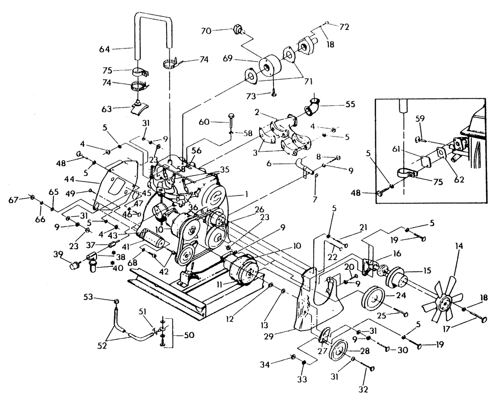 Engine Parts Diagram and Parts List for 0448-0  Generac Generator