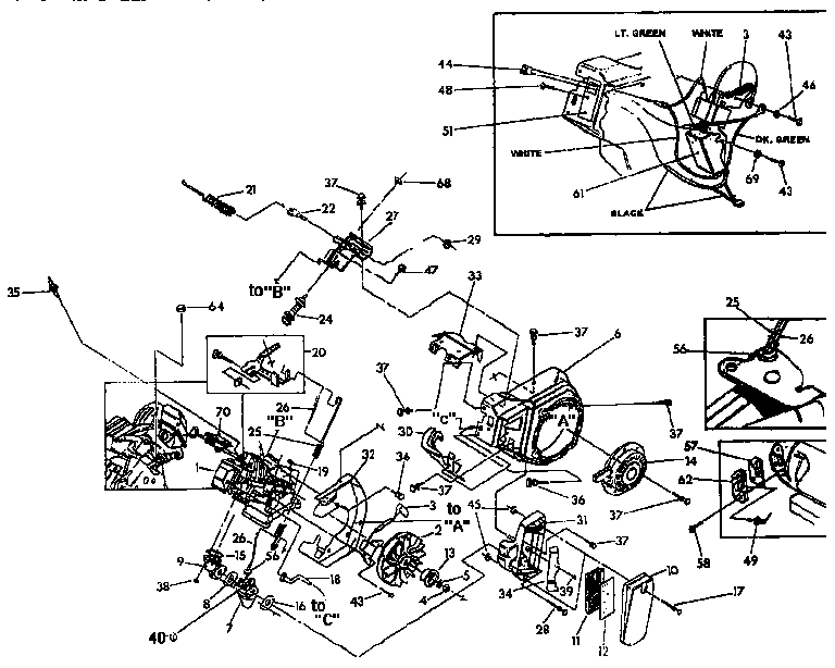 Carburetor Assembly Diagram and Parts List for 9898-1  Generac Pressure Washer