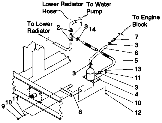 Engine Coolant Heater Diagram and Parts List for 0046261 (3622315)(2002) Generac Generator