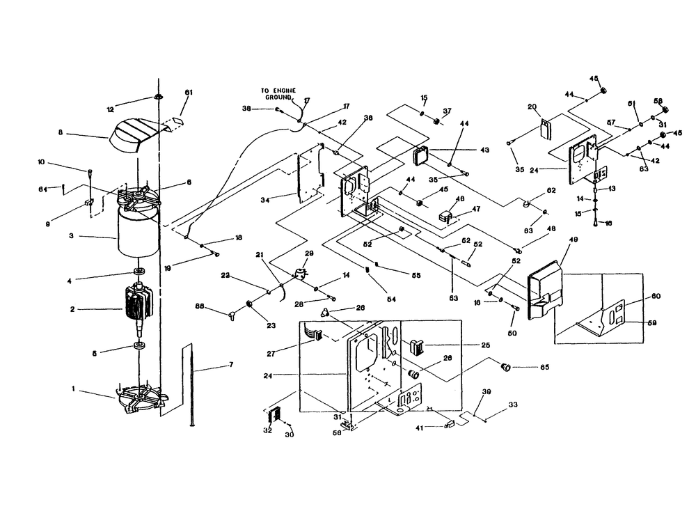 Alternator And Panel Diagram and Parts List for 9677-3  Generac Generator