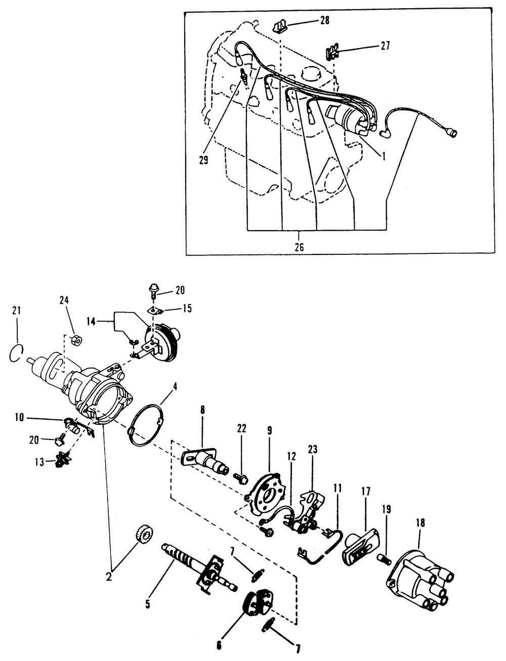 Distributor Diagram and Parts List for 9260-3  Generac Generator