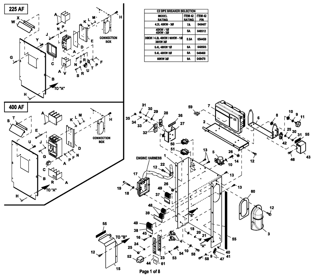 Conbox C2 Cpl 1 Diagram and Parts List for ET04524GNSC (6477884 - 6633227)(2011) Generac Generator