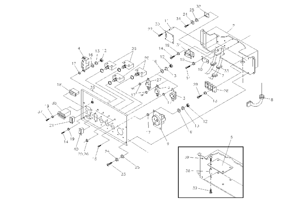 Control Panel Diagram and Parts List for MC10000 (9809-2)(9809-2) Generac Generator