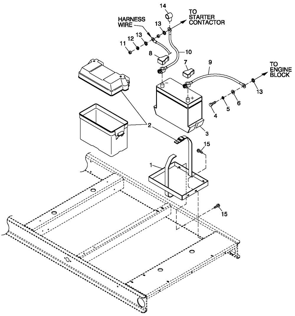 Battery 4.2l G3 Telecom Diagram and Parts List for 0057091 (5304977)(2009) Generac Generator