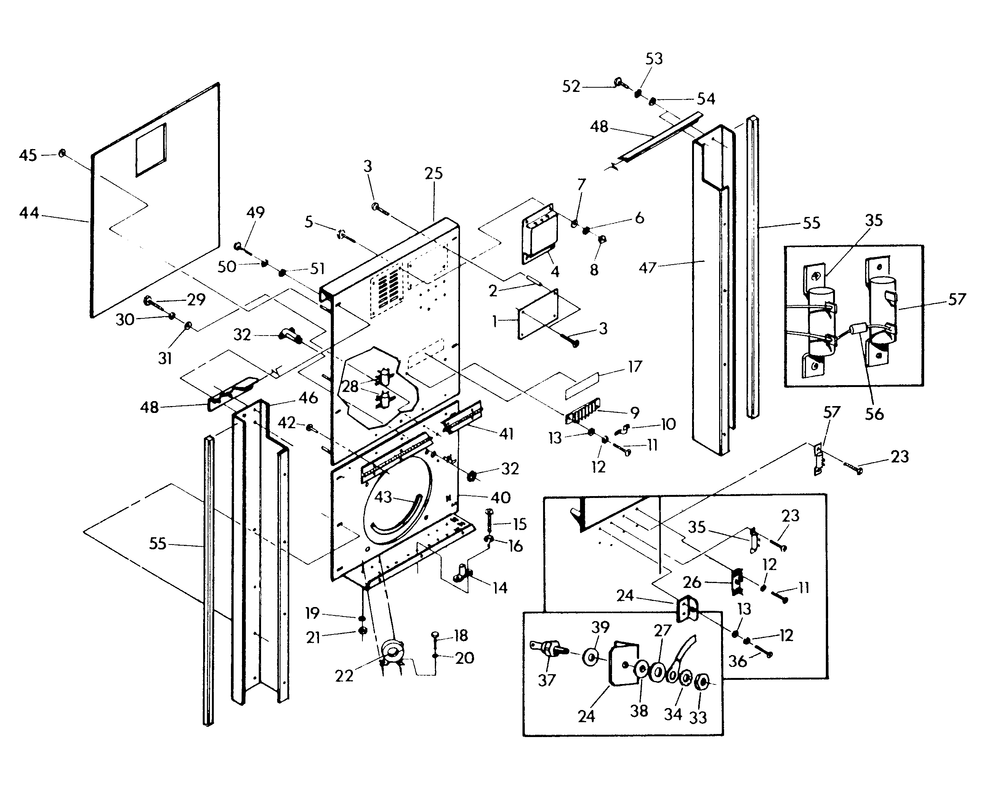 Back Of Control Panel Diagram and Parts List for 9134-7  Generac Generator