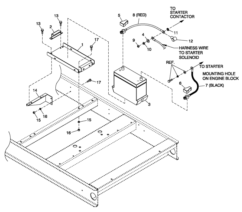 Ev Battery 27f Gb 5.4l And 6.8l Diagram and Parts List for QT08054ANSNA (5981037 - 5981038)(2010) Generac Generator