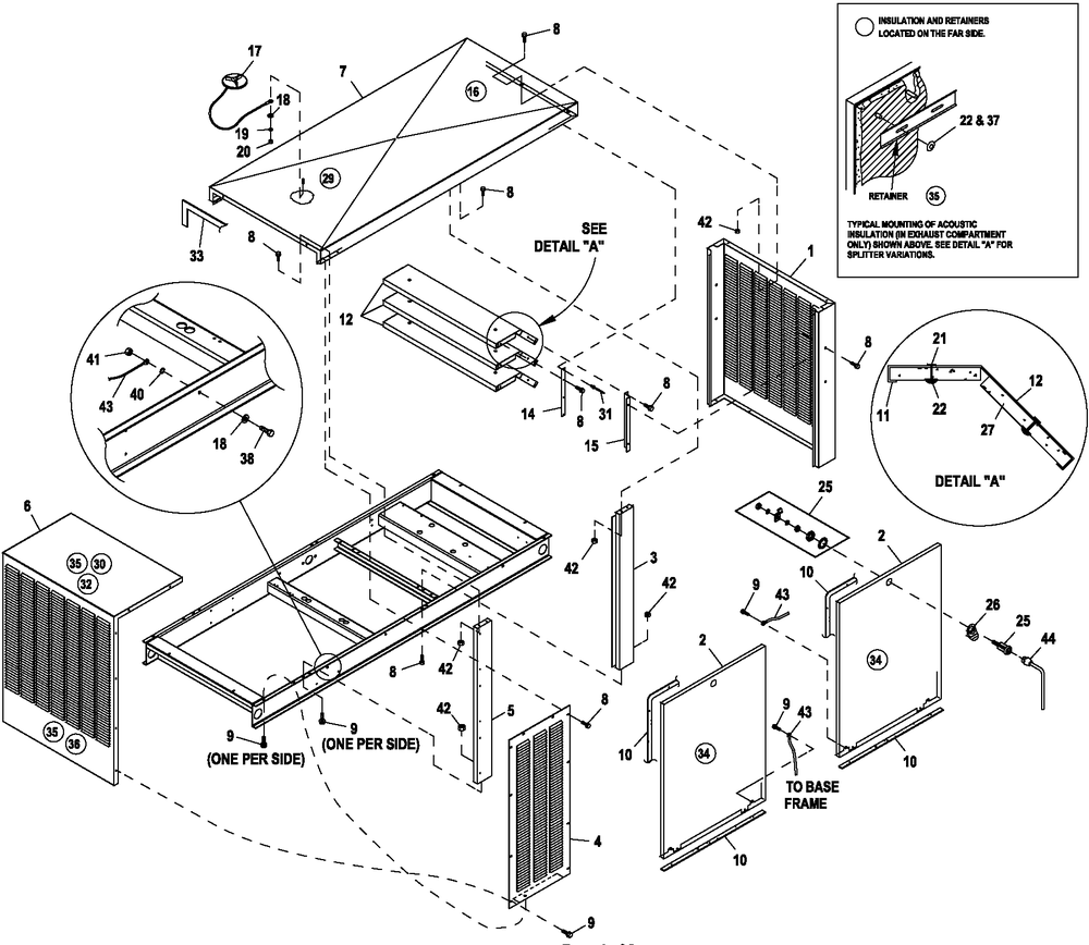Ev Enclosure C3 Diagram and Parts List for HT07068AVAX (8338617)(2013) Generac Generator