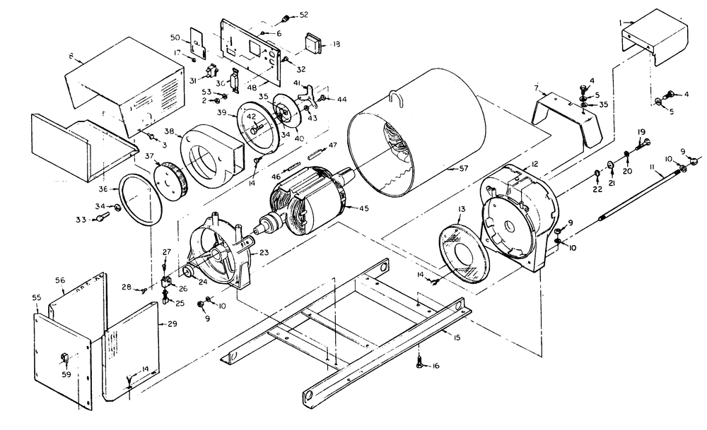 Generator Diagram and Parts List for 9278-0  Generac Generator