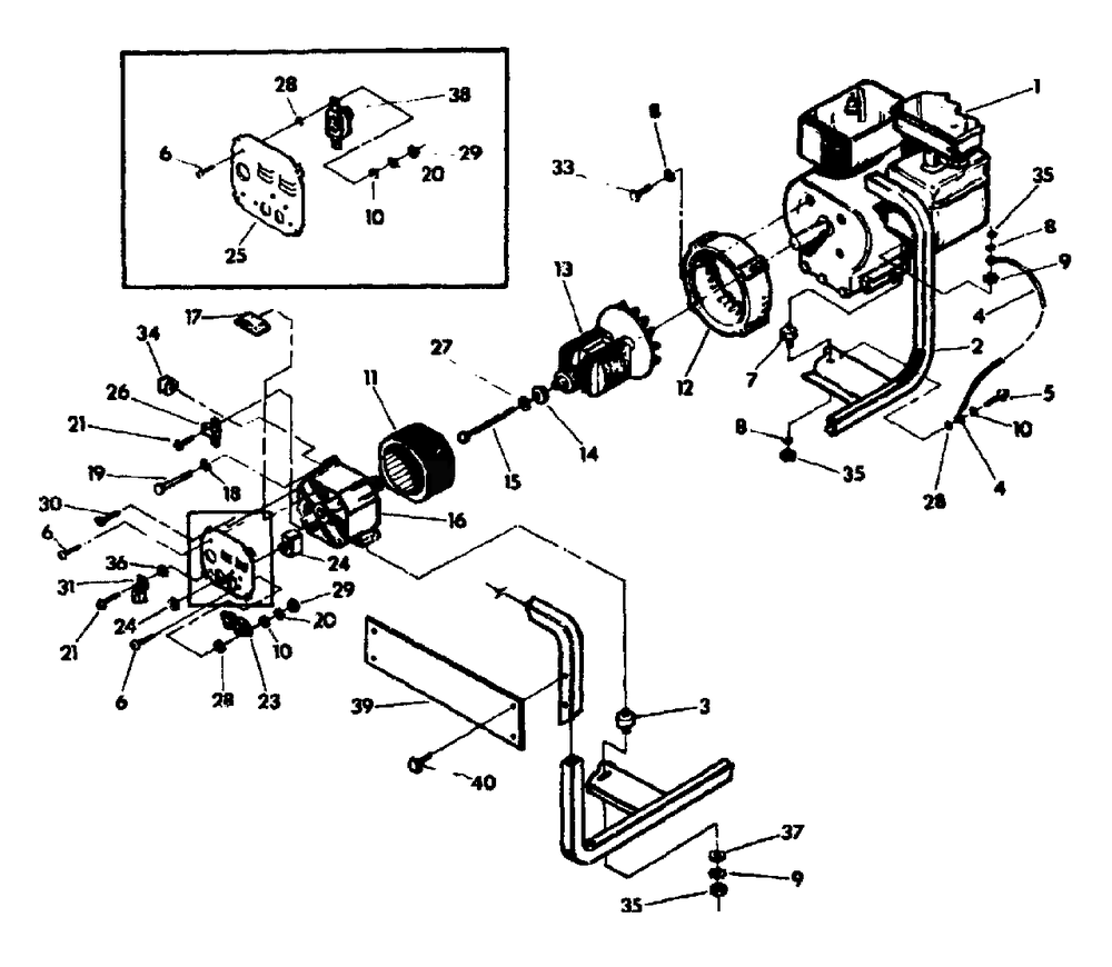 Generator No. 83670 Diagram and Parts List for HD3000 (9443-1)(9443-1) Generac Generator