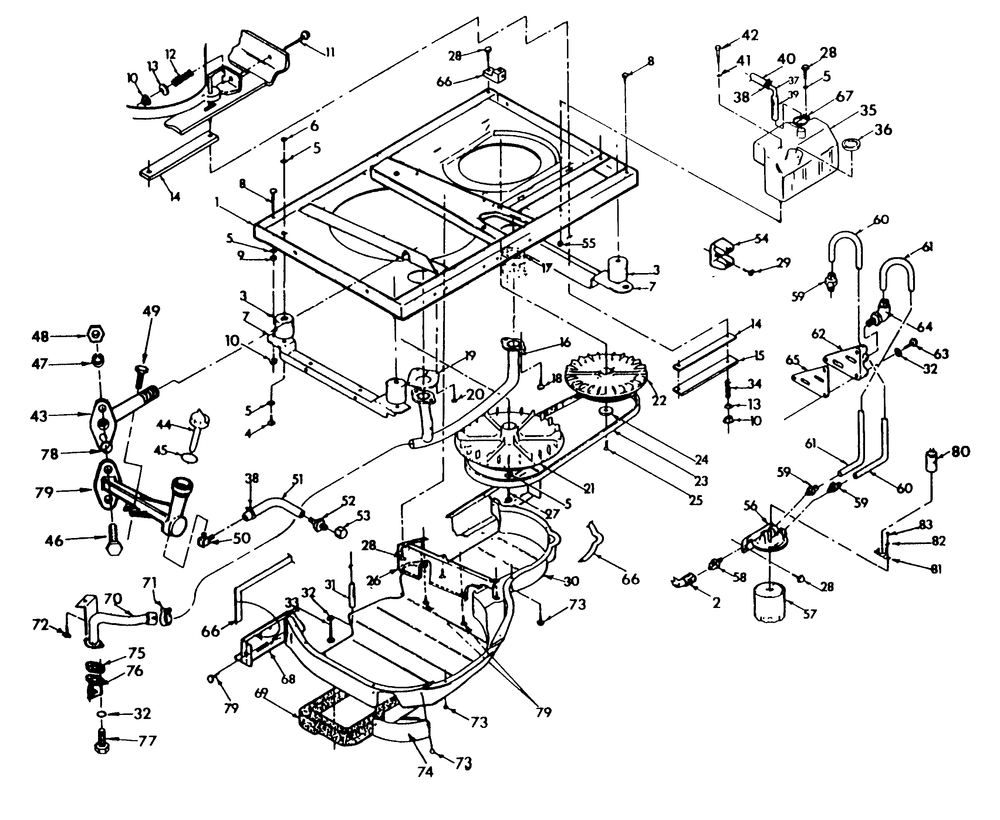 Base And Pulleys Diagram and Parts List for 8933-0  Generac Generator