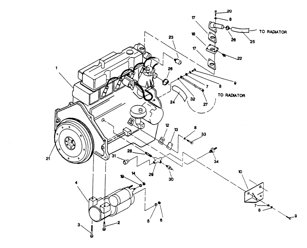 3.0 Liter Engine Parts (Part 2) Diagram and Parts List for 9604-1  Generac Generator