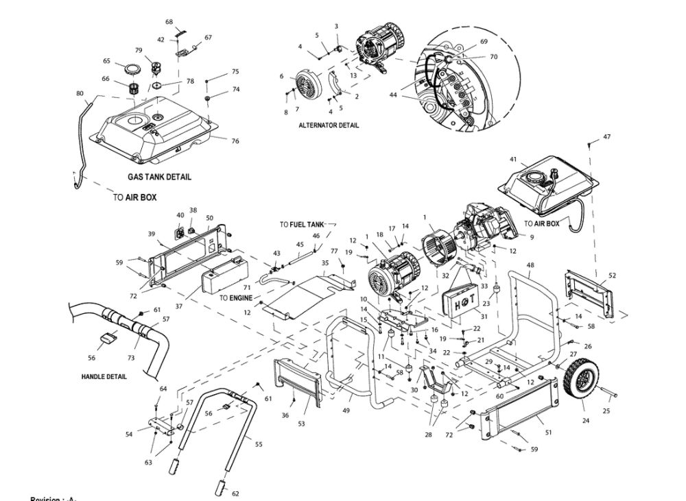 Frame Assembly Diagram and Parts List for 005778-2  Generac Generator