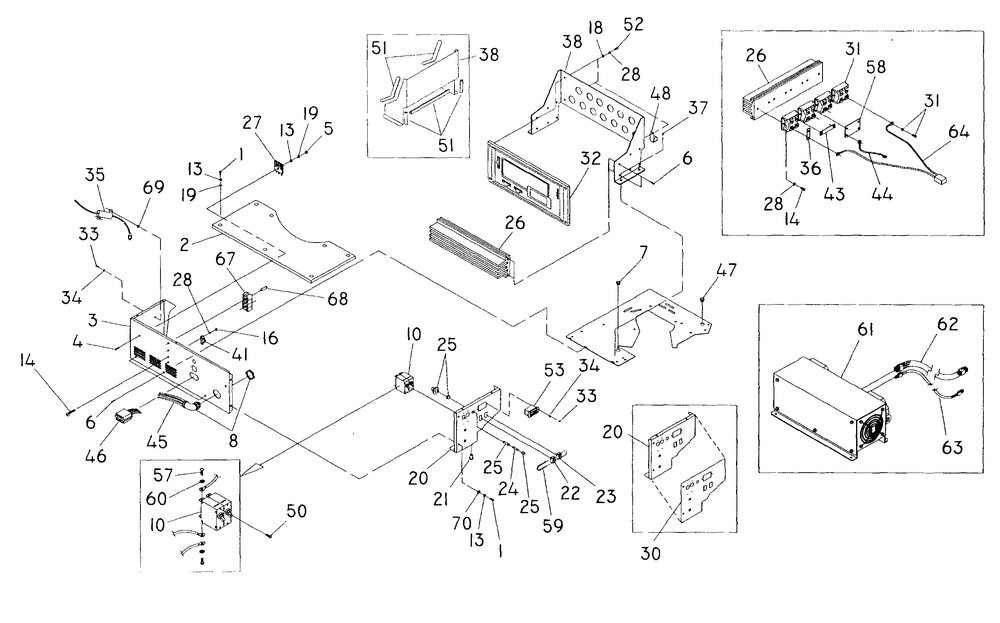 Control Panel Diagram and Parts List for 0941-1  Generac Generator