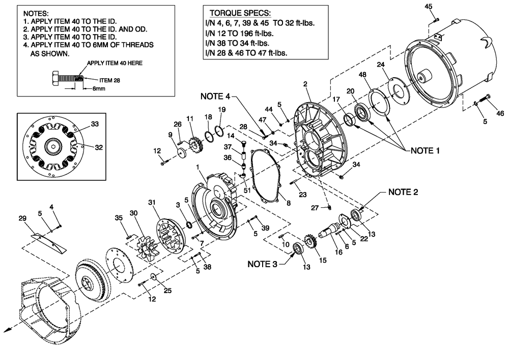 Gearbox 390 Diagram and Parts List for ET10068GVAC (6736177 - 9116450)(2014) Generac Generator