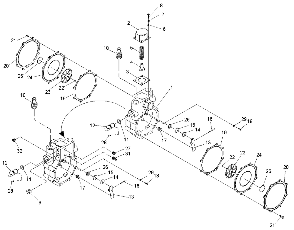 Gas Regulator Diagram and Parts List for 0043901 (3514453 - 3699533)(2002) Generac Generator