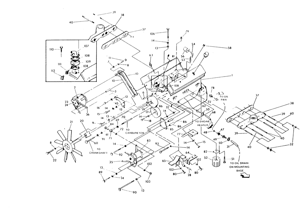 5.0 Liter Engine (Part 2) Diagram and Parts List for 9303-4  Generac Generator
