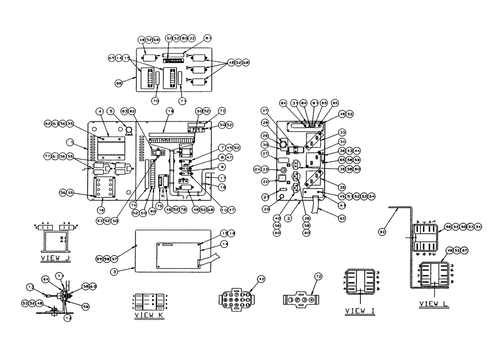 Control Console Diagram and Parts List for 9657-1  Generac Generator