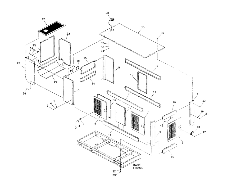 Compartment Diagram and Parts List for 4373-1  Generac Generator