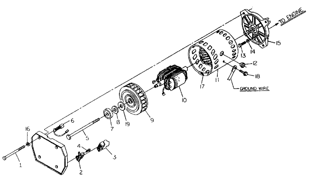 Ac Generator No. 61797 Diagram and Parts List for H2450 (8750-2)(8750-2) Generac Generator