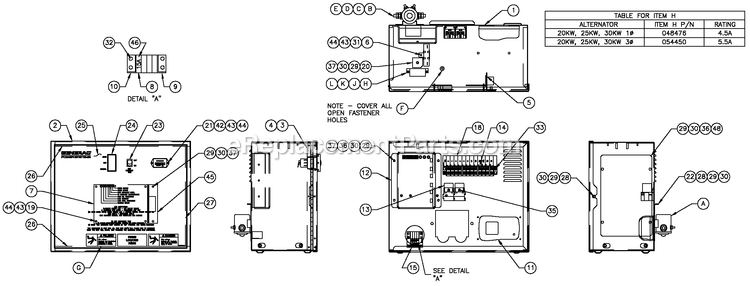 R-200 3600 Rpm 1.6l Diagram and Parts List for QT02016GNSN (5059275)(2008) Generac Generator