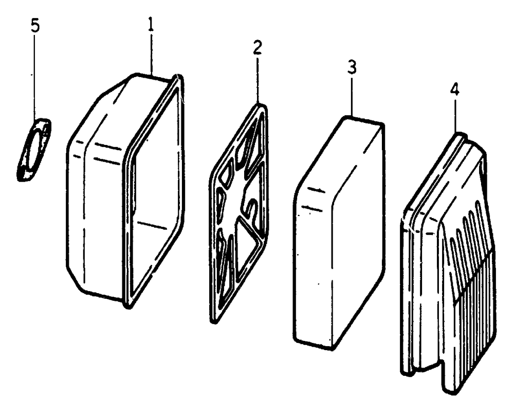 Air Cleaner Assembly Diagram and Parts List for G4000 (8837-0)(8837-0) Generac Generator