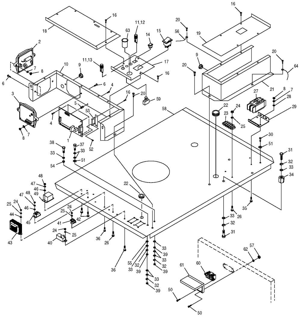 Control Panel 2 Diagram and Parts List for 0049160 (4002828 - 4394711)(2014) Generac Generator
