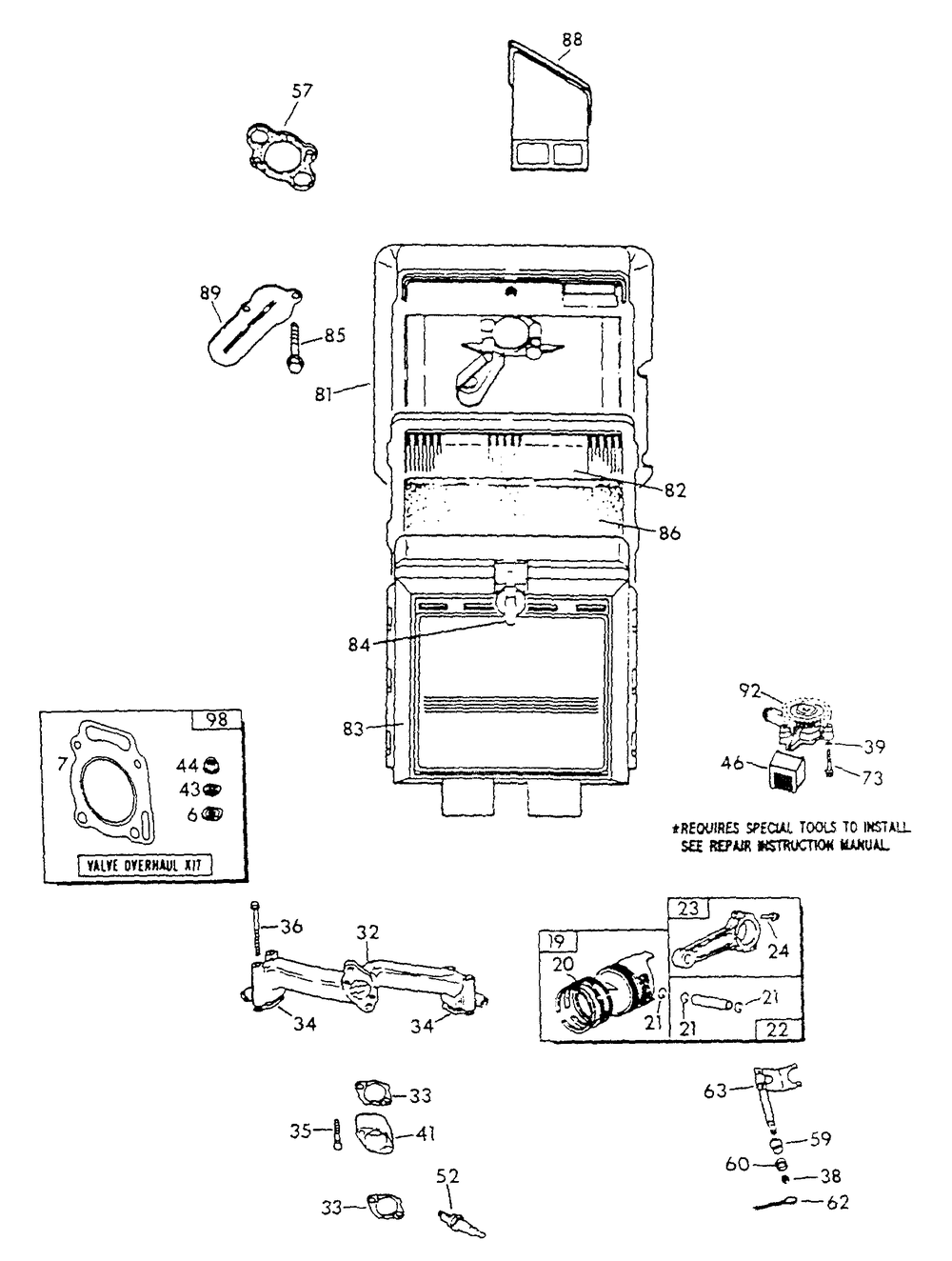 Gn-570 Engine I Diagram and Parts List for 0789-1  Generac Generator
