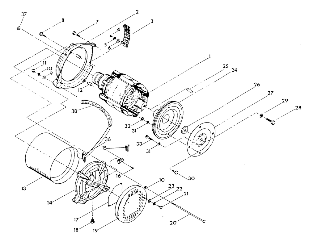 Generator Diagram and Parts List for 9351-1  Generac Generator