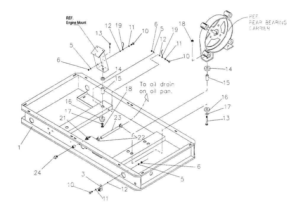 Mounting Base Diagram and Parts List for 4123-0  Generac Generator