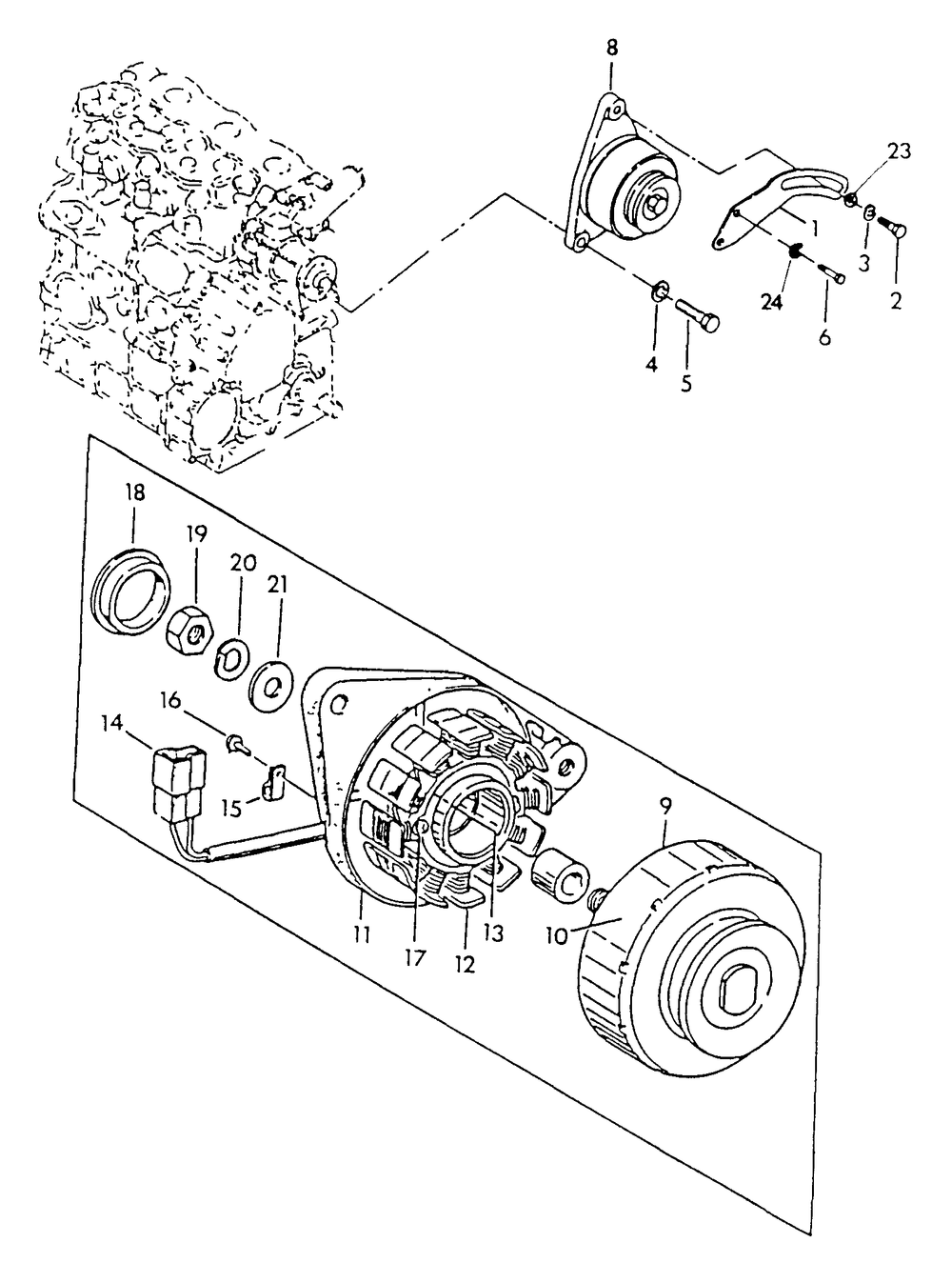 D-C Alternator Diagram and Parts List for 9410-0 (Np80d)(Rv Gen) Generac Generator