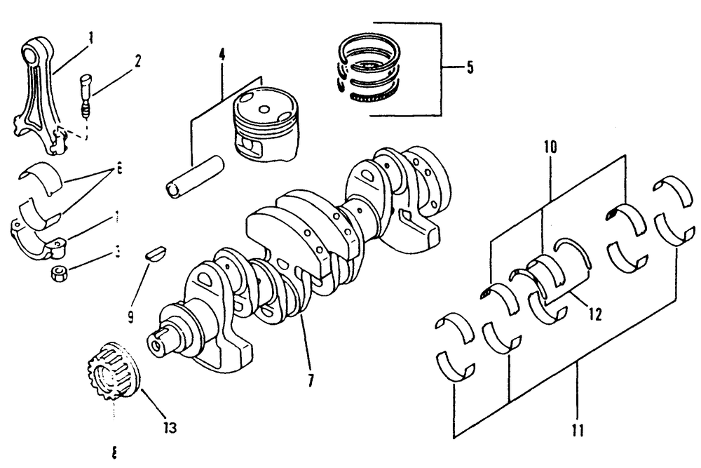 Pistons And Crankshaft Diagram and Parts List for 9340-2  Generac Generator