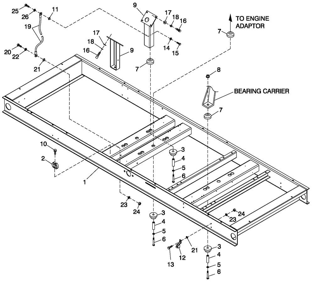 Ev Mtg Base 5.4l C5 Diagram and Parts List for BT10054ANSN (4106V20159)(2006) Generac Generator
