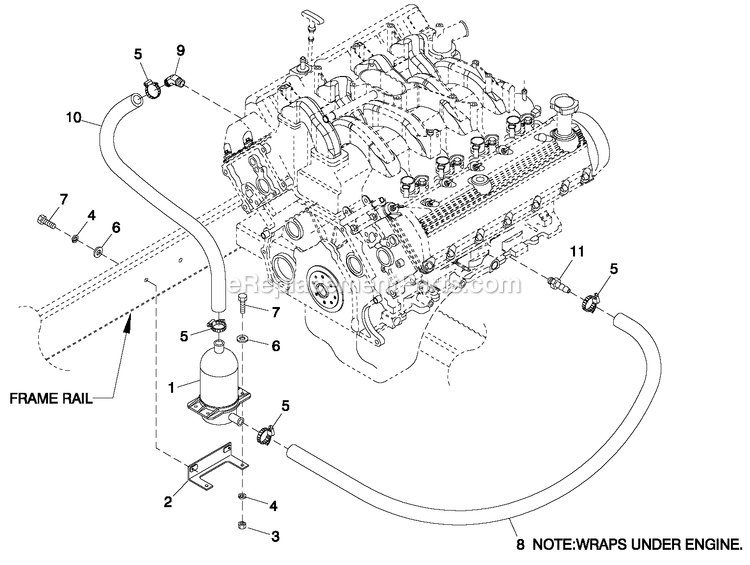 Block Heater 5.4l C3 Diagram and Parts List for QT05554KNSNA (6654325)(2011) Generac Generator