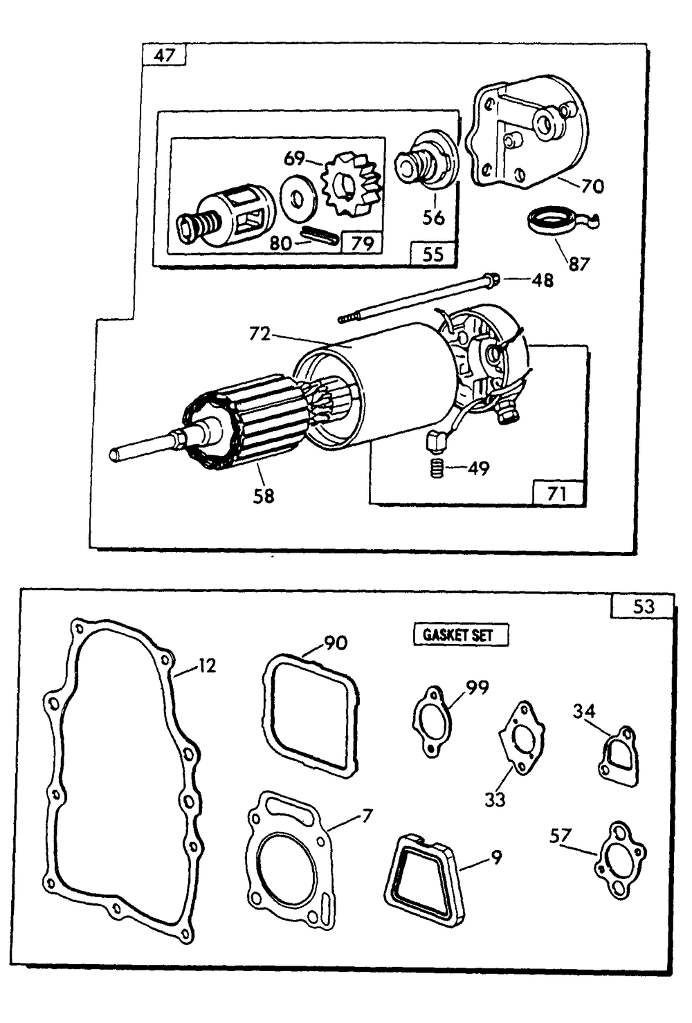 Gn-Engine (Long Block) (Part Iii) Diagram and Parts List for 0896-1  Generac Generator