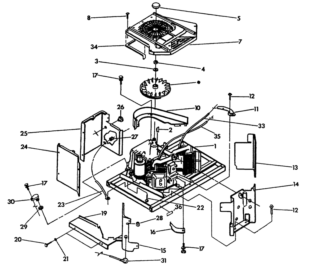 Sheet Metal Diagram and Parts List for 9508-2  Generac Generator