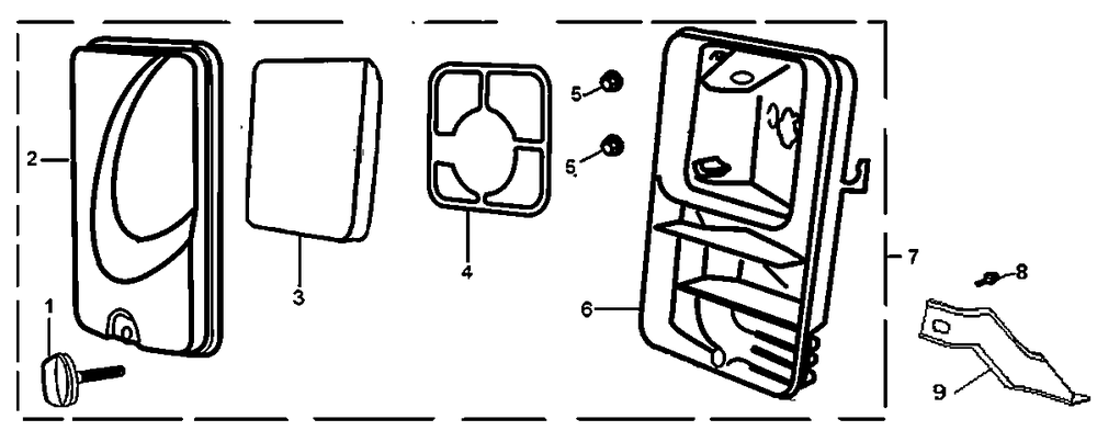 Air Cleaner Diagram and Parts List for 0060001 (8276464A - 9292217A)(2014) Generac Generator